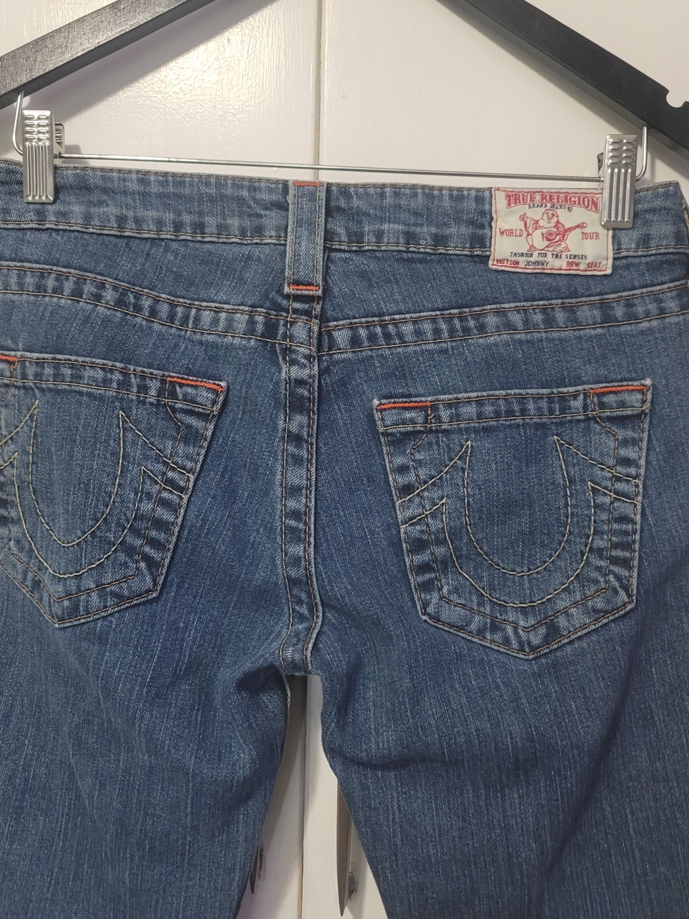 True Religion Women's Medium Blue Vintage  Jeans with Contrast Stitching